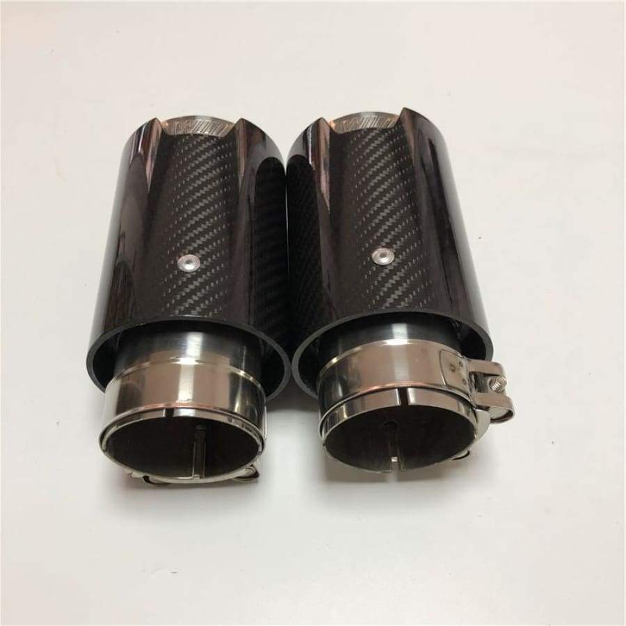 BMW 3 Series (E90/E91/E92/E93) 335I/335D M Performance Style Carbon Fiber Exhaust Tips - Twenty Two Tuning Exhaust Tips