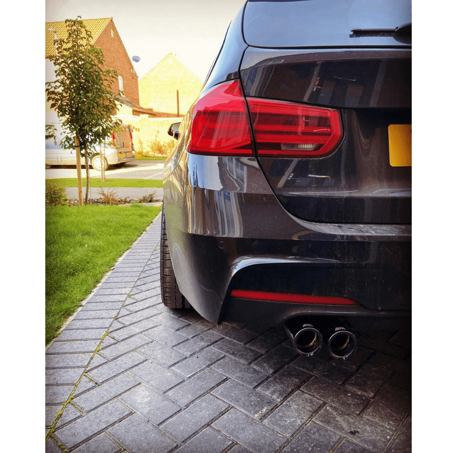 BMW 3 Series (F30/F31/F34) Replacement Twin Black Chrome Exhaust Tips - Twenty Two Tuning Exhaust Tips