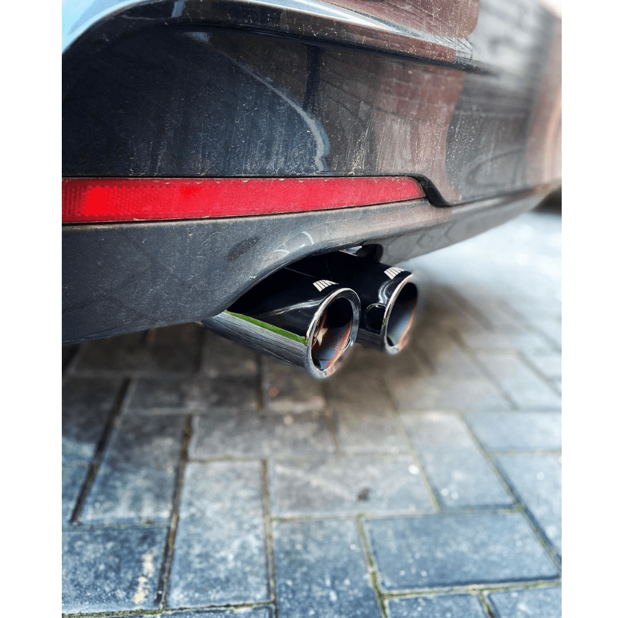 BMW 3 Series (F30/F31/F34) Replacement Twin Black Chrome Exhaust Tips - Twenty Two Tuning Exhaust Tips