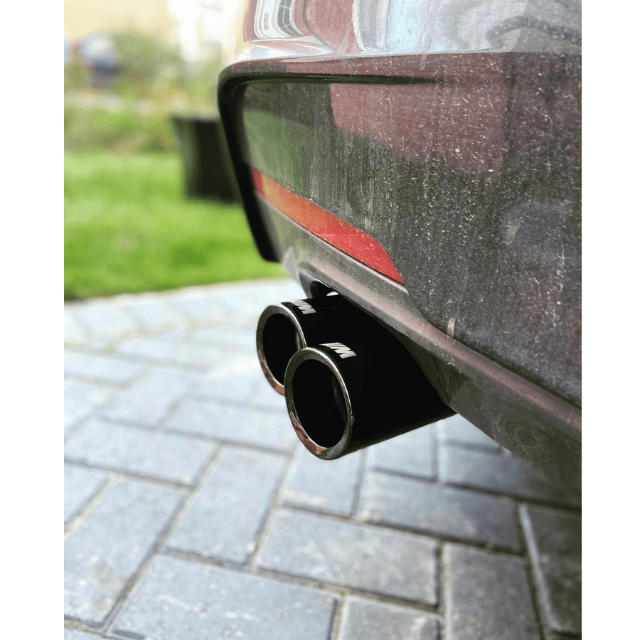 BMW 3 Series (F30/F31/F34) Replacement Twin Black Chrome Exhaust Tips - Twenty Two Tuning Exhaust Tips