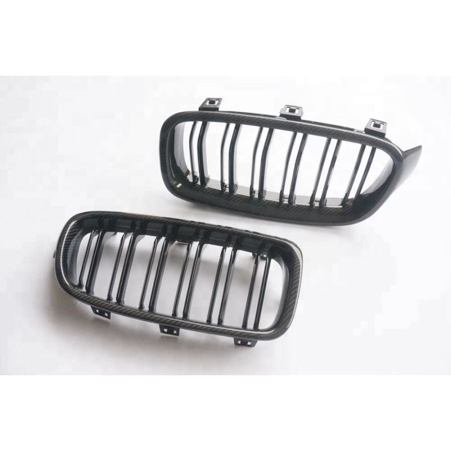 BMW 3 Series (F30/F31) M Style Carbon Fibre Front Grilles - Twenty Two Tuning Front Grille
