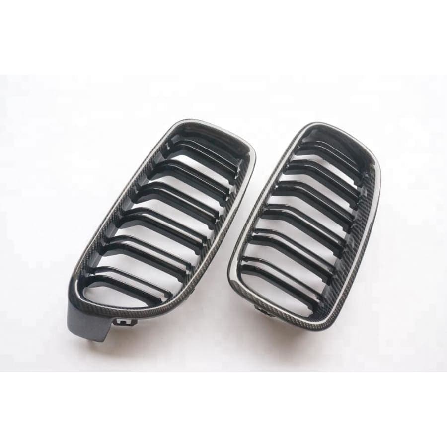 BMW 3 Series (F30/F31) M Style Carbon Fibre Front Grilles - Twenty Two Tuning Front Grille