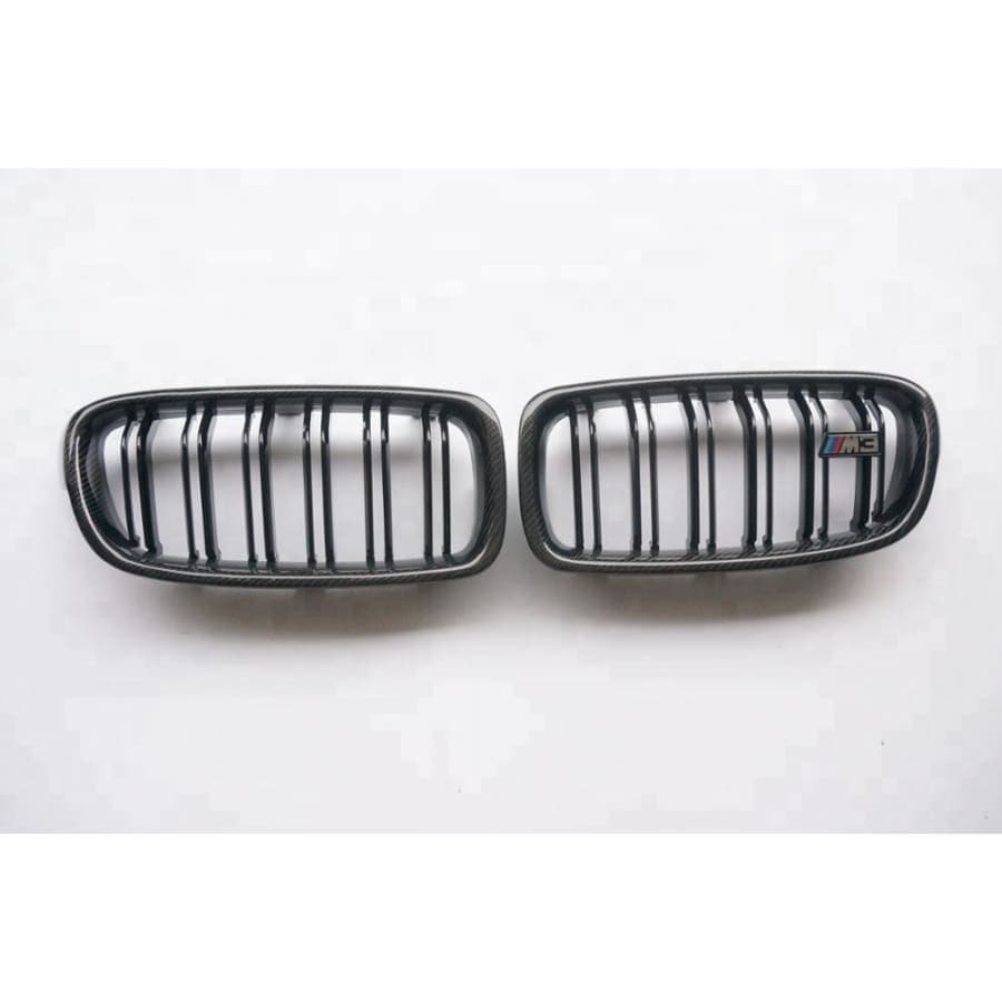 BMW 3 Series (F30/F31) M Style Carbon Fibre Front Grilles - Twenty Two Tuning Front Grille