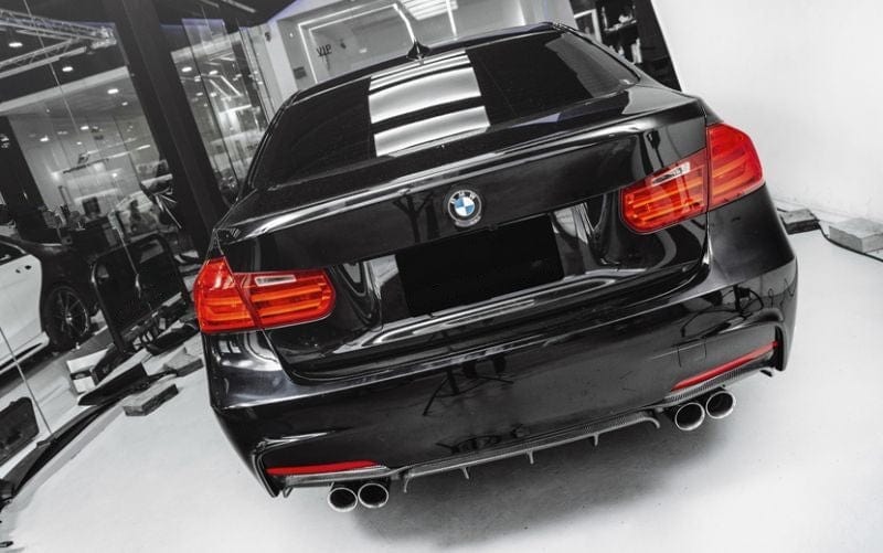 BMW 3 Series (F30/F31) M Tech Carbon Fibre Rear Diffuser (Quad Pipe) - Twenty Two Tuning Rear Diffuser