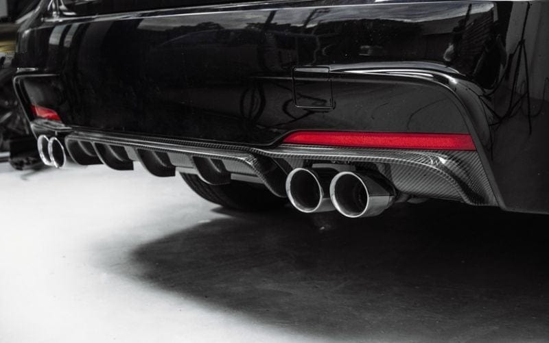 BMW 3 Series (F30/F31) M Tech Carbon Fibre Rear Diffuser (Quad Pipe) - Twenty Two Tuning Rear Diffuser