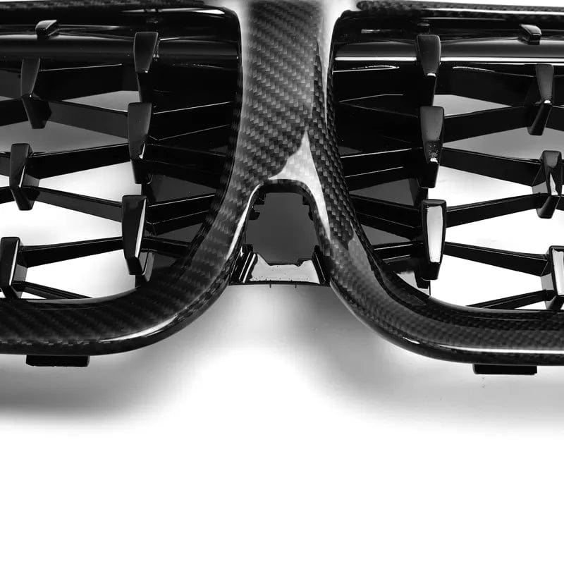BMW 3 Series (G20/G21) Diamond Style Carbon Fibre Front Grille - Twenty Two Tuning Front Grille