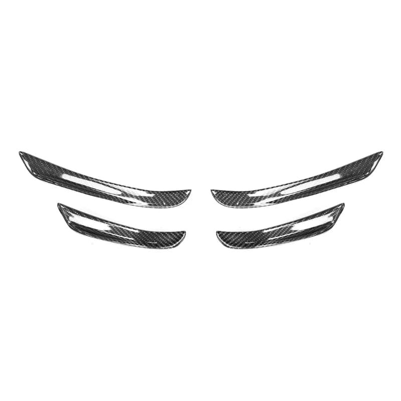 BMW 3 Series (G20/G21) TK Style Carbon Fibre Front Bumper Canards - Twenty Two Tuning Front Canards/Bumper Inserts