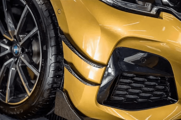 BMW 3 Series (G20/G21) TK Style Carbon Fibre Front Bumper Canards - Twenty Two Tuning Front Canards/Bumper Inserts