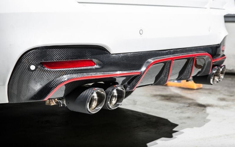 BMW 3 Series GT (F34) Quad Pipe M Performance Style Carbon Fibre Rear Diffuser - Twenty Two Tuning Rear Diffuser