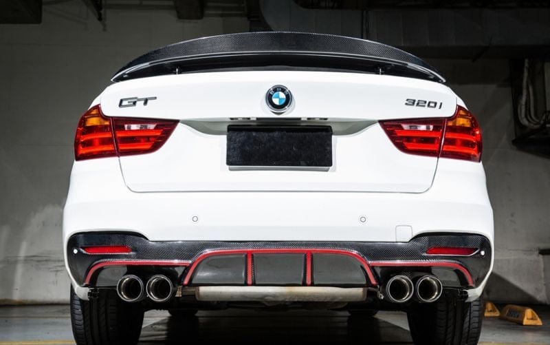 BMW 3 Series GT (F34) Quad Pipe M Performance Style Carbon Fibre Rear Diffuser - Twenty Two Tuning Rear Diffuser