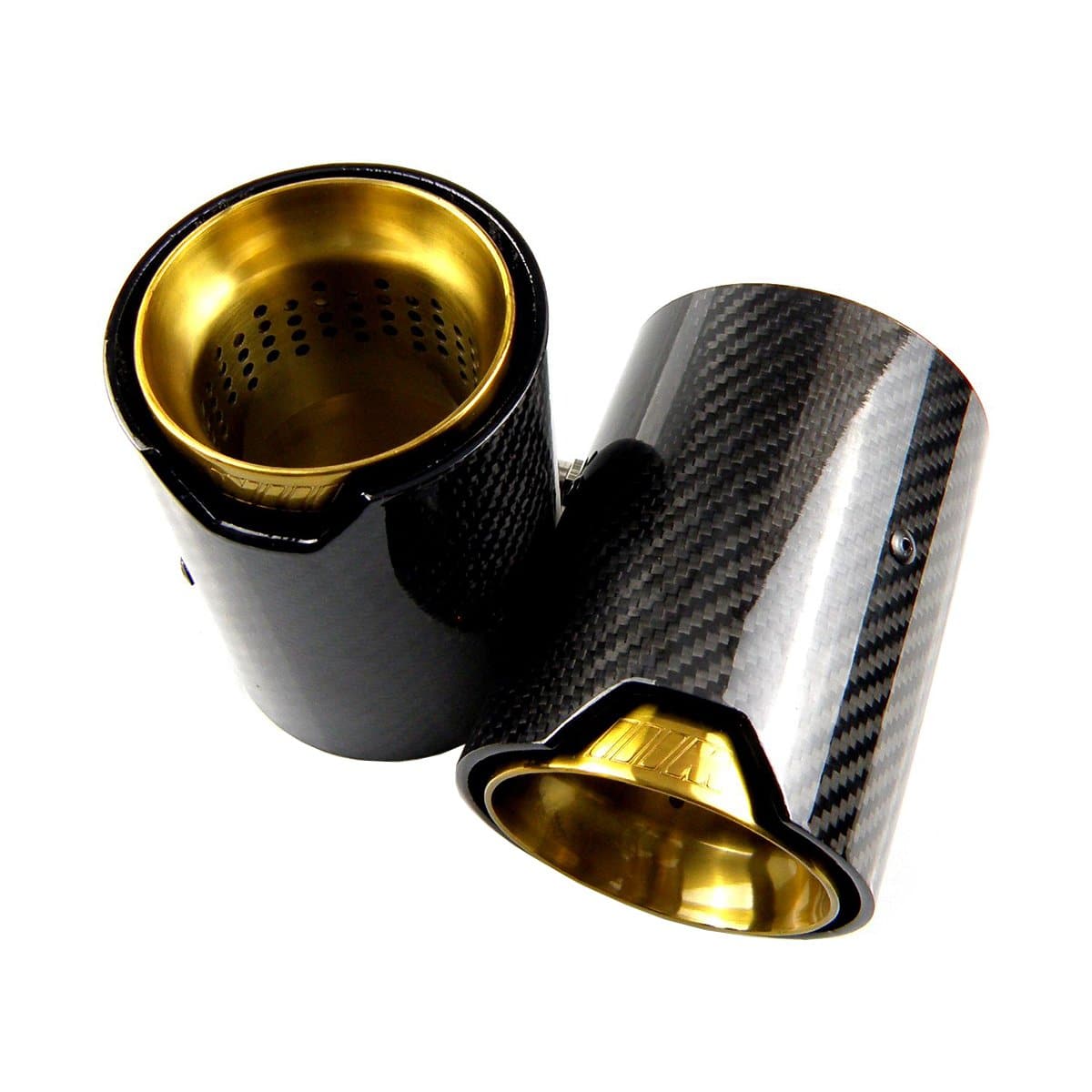 BMW 4 Series (F32/F33/F36) 435I/440I Gold M Performance Style Carbon Fibre Exhaust Tips - Twenty Two Tuning Exhaust Tips