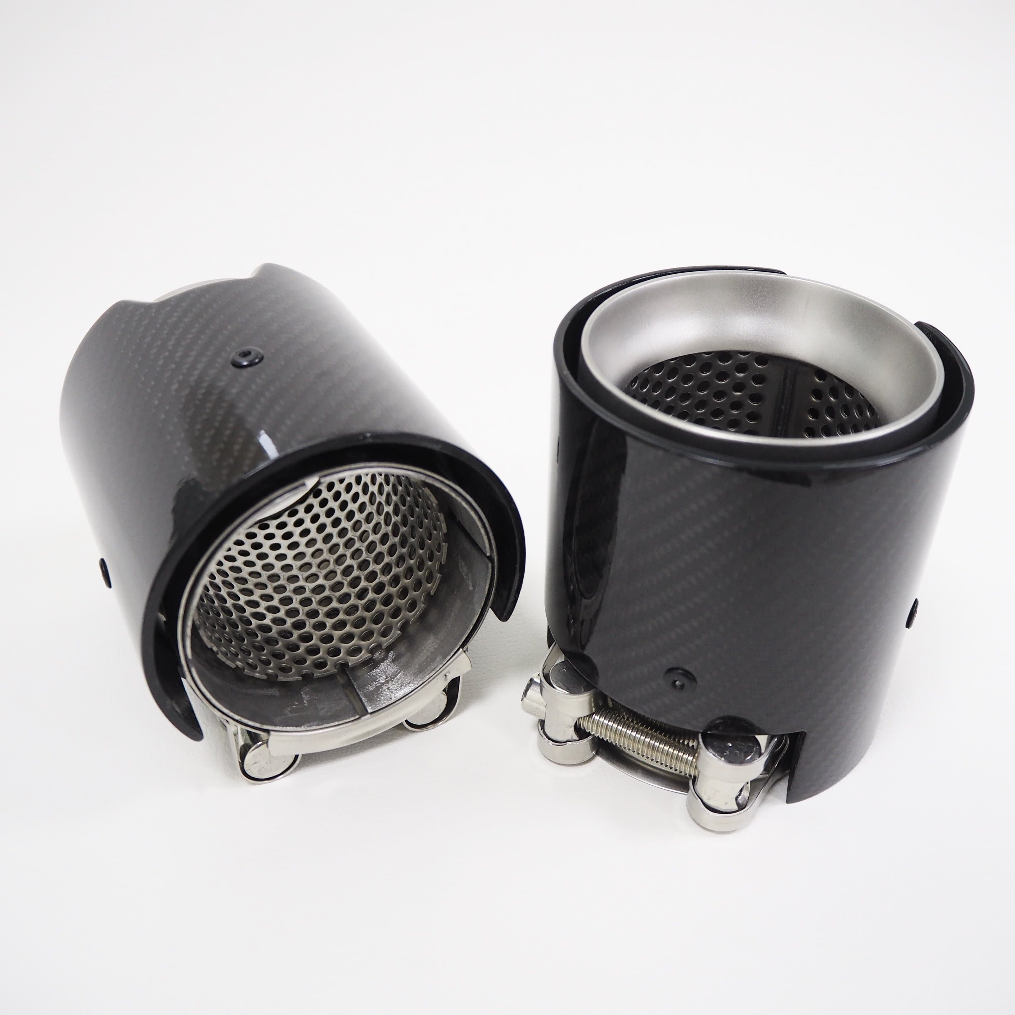 BMW 4 Series (F32/F33/F36) 435I/440I M Performance Style Carbon Fibre Exhaust Tips - Twenty Two Tuning Exhaust Tips