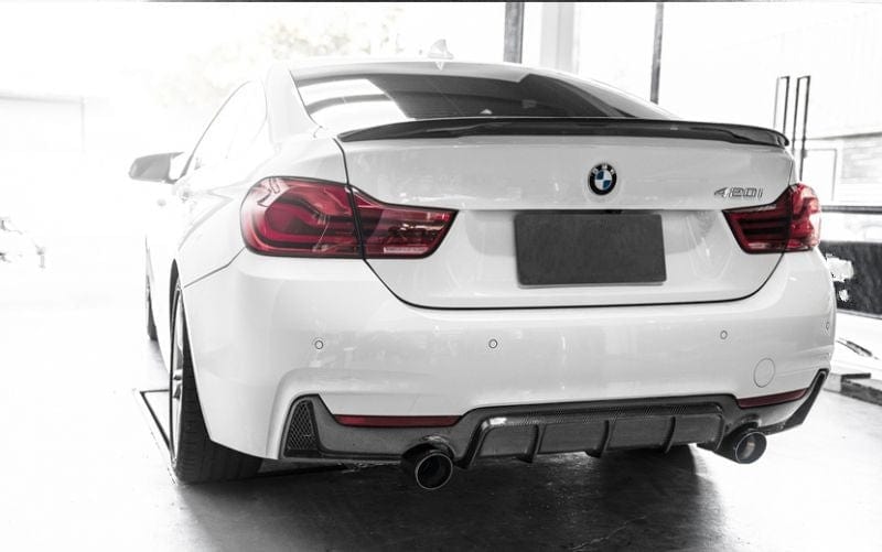 BMW 4 Series (F32/F33/F36) 435I/440I M Performance Style Carbon Fibre Rear Diffuser - Twenty Two Tuning Rear Diffuser