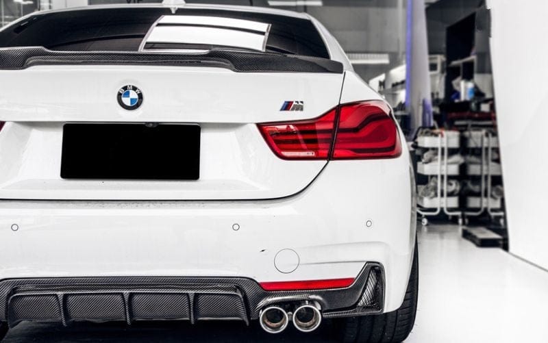 BMW 4 Series (F32/F33/F36) M Performance Style Quad Pipe Carbon Fibre Rear Diffuser - Twenty Two Tuning Rear Diffuser