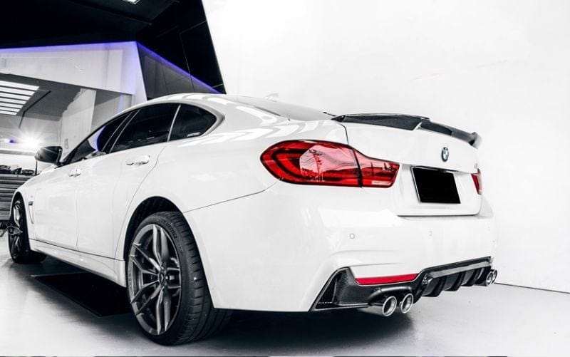 BMW 4 Series (F32/F33/F36) M Performance Style Quad Pipe Carbon Fibre Rear Diffuser - Twenty Two Tuning Rear Diffuser