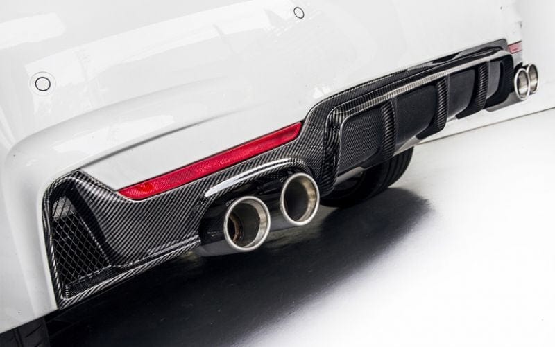 BMW 4 Series (F32/F33/F36) M Performance Style Quad Pipe Carbon Fibre Rear Diffuser - Twenty Two Tuning Rear Diffuser