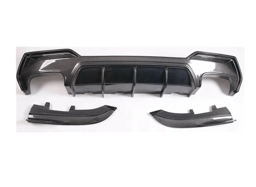 BMW 4 Series (G22/G23) M Performance Style Carbon Fibre Quad Rear Diffuser - Twenty Two Tuning Rear Diffuser
