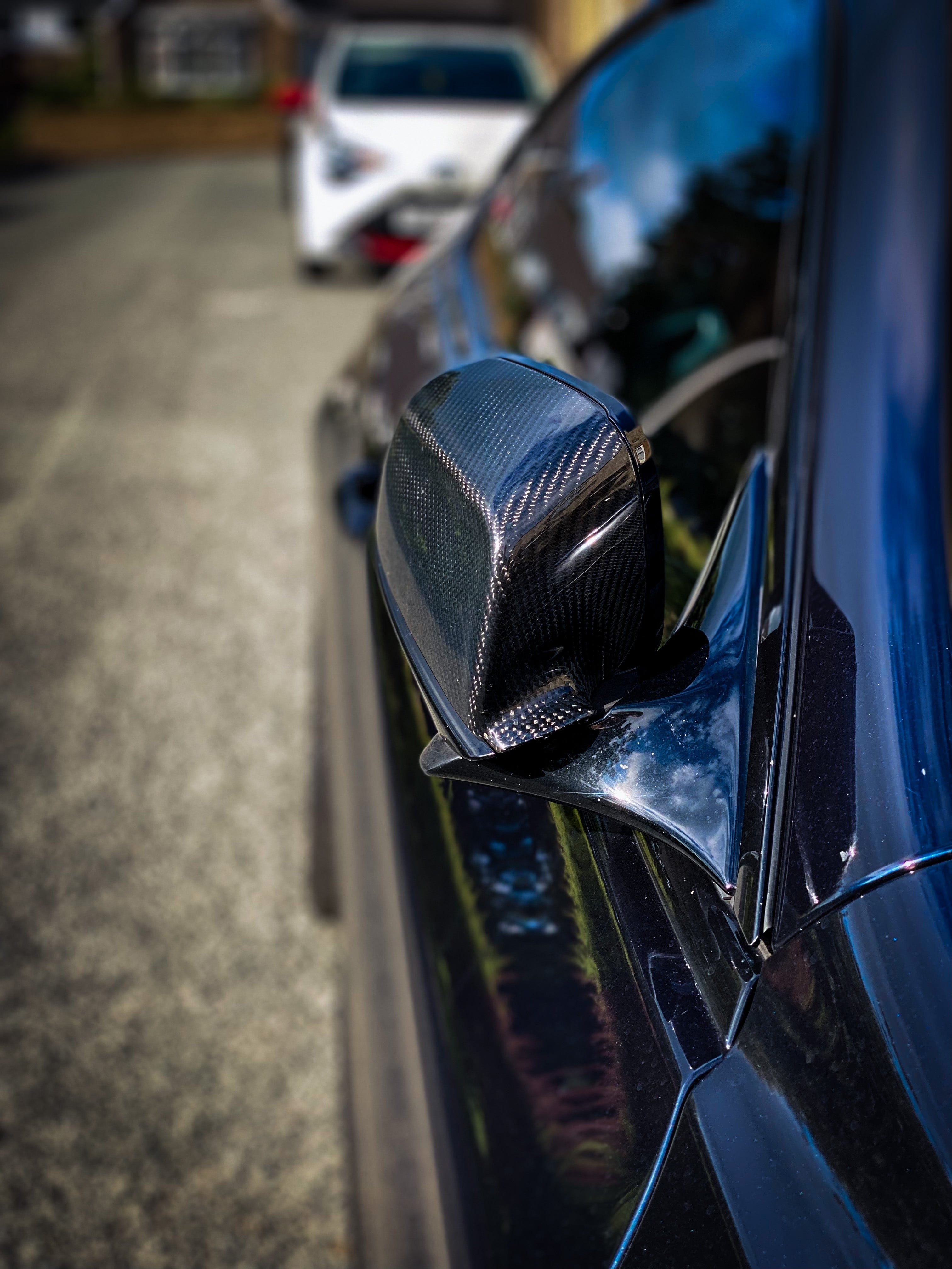 BMW 5 Series (E60) LCI OEM Style Replacement Carbon Fibre Mirror Covers - Twenty Two Tuning Mirror Covers