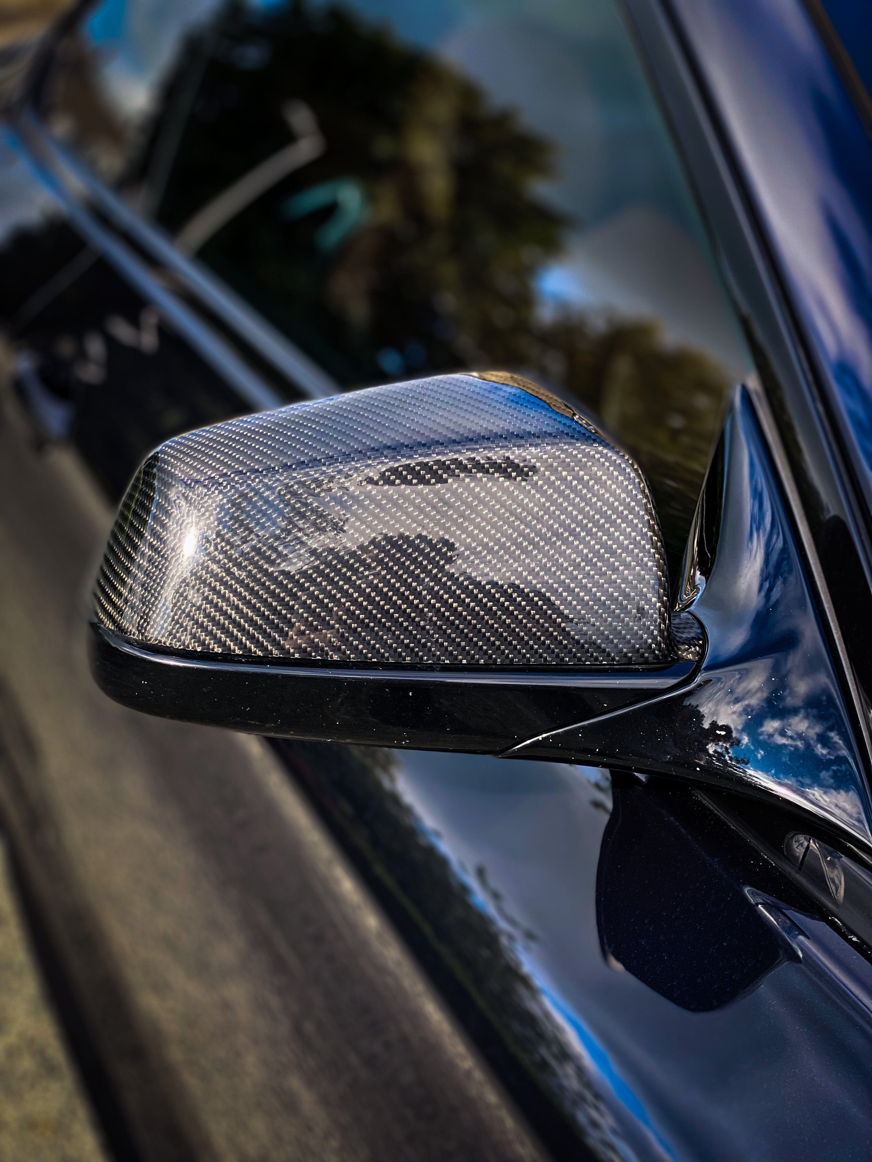 BMW 5 Series (E60) LCI OEM Style Replacement Carbon Fibre Mirror Covers - Twenty Two Tuning Mirror Covers