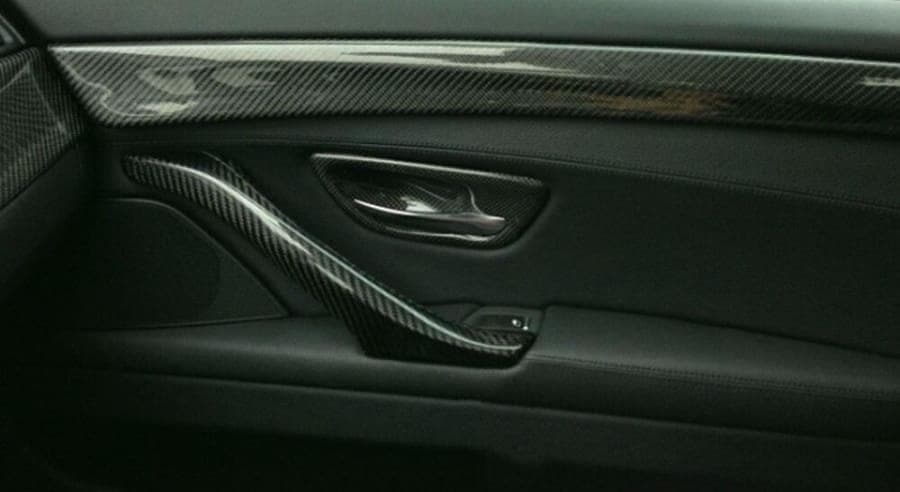 BMW 5 Series (F10/F11/F18) Add-On Carbon Fibre Interior Door Handle Set - Twenty Two Tuning Interior Parts & Accessories