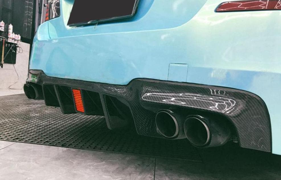 BMW 5 Series (F10) Kohlenstoff Style Carbon Fibre Rear Diffuser - Twenty Two Tuning Rear Diffuser