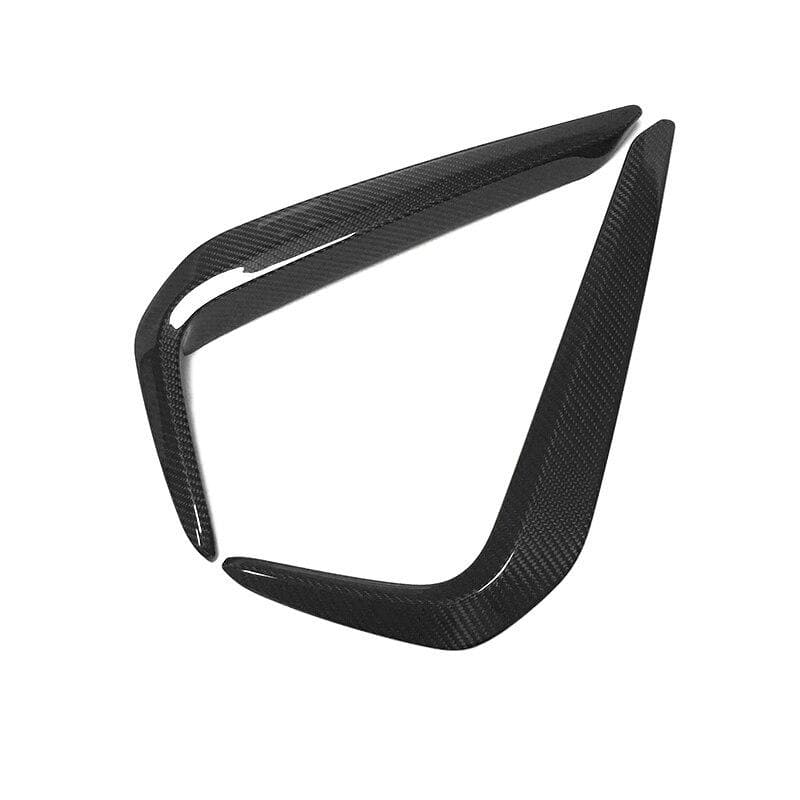 BMW 5 Series (G30/G31) Carbon Fibre Front Fog Light Surround Trim - Twenty Two Tuning Front Canards/Bumper Inserts