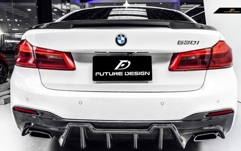 BMW 5 Series (G30/G31) M5 Style Carbon Fibre Rear Diffuser - Future Design Rear Diffuser
