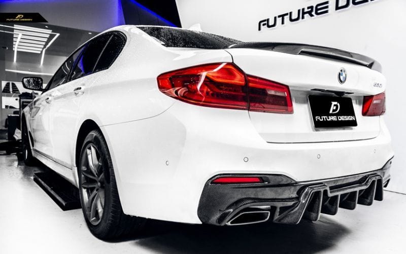 BMW 5 Series (G30/G31) M5 Style Carbon Fibre Rear Diffuser - Future Design Rear Diffuser