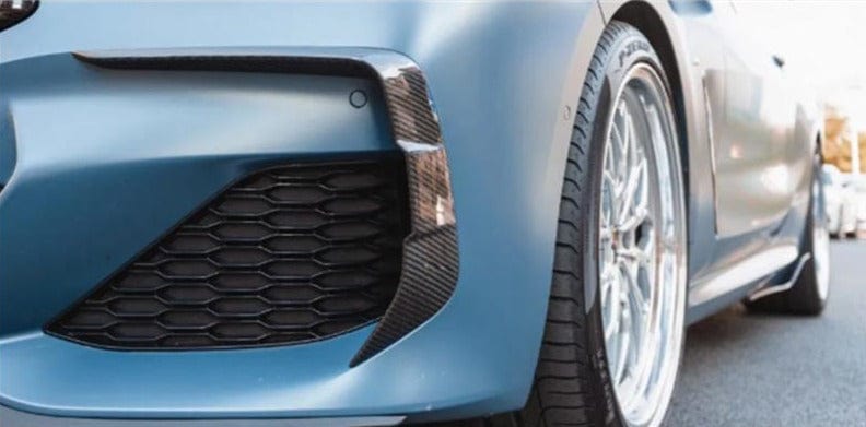 BMW 8 Series (G14/G15/G16) M Performance Style Carbon Fibre Front Bumper Canards - Twenty Two Tuning Front Canards/Bumper Inserts