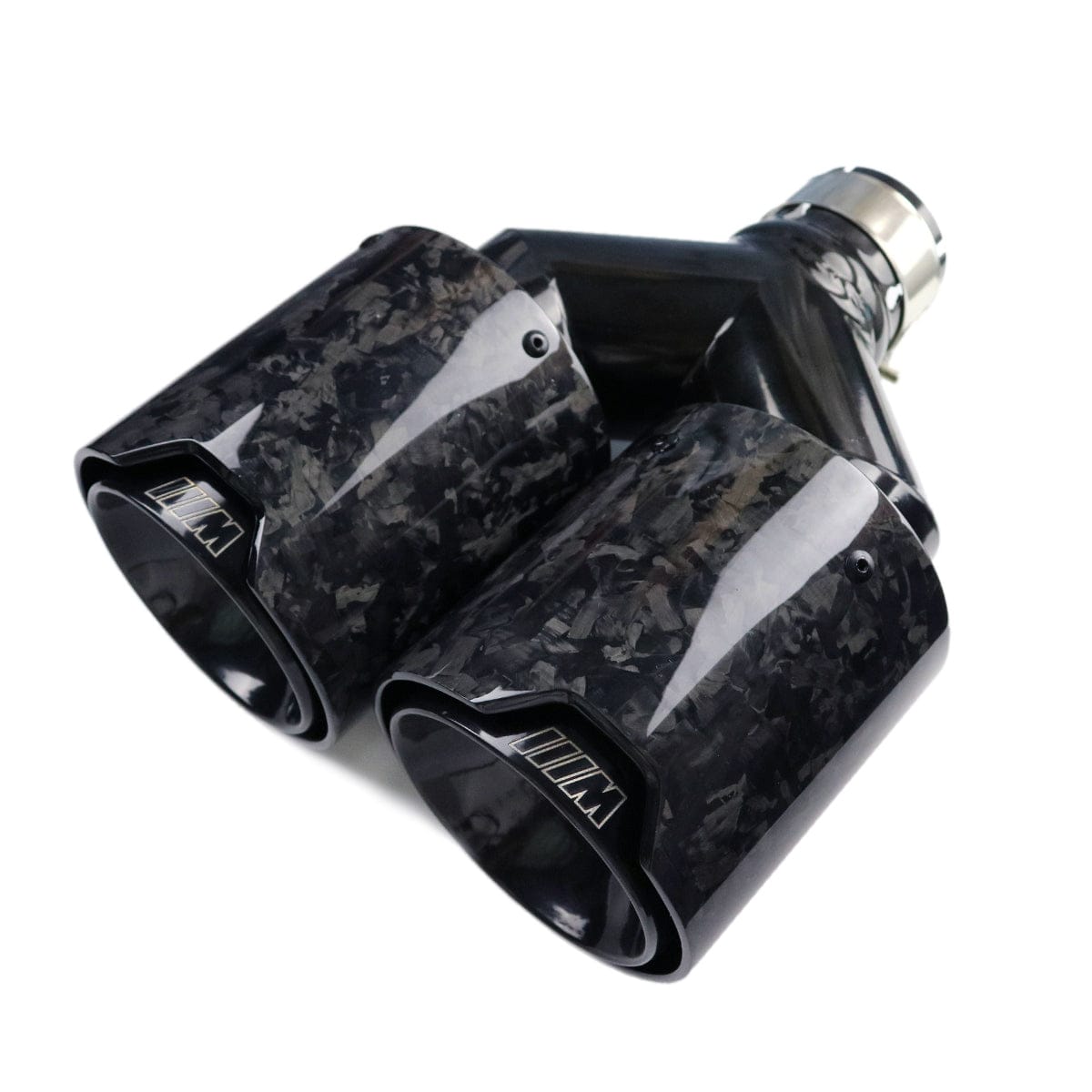 BMW Dual M Performance Style Black Forged Carbon Fibre Exhaust Tips - Twenty Two Tuning Exhaust Tips