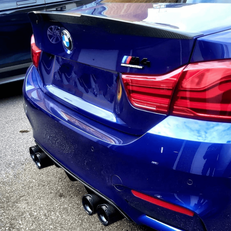 BMW M3 (F80) Black M Performance Style Carbon Fibre Exhaust Tips - Twenty Two Tuning Exhaust Tips