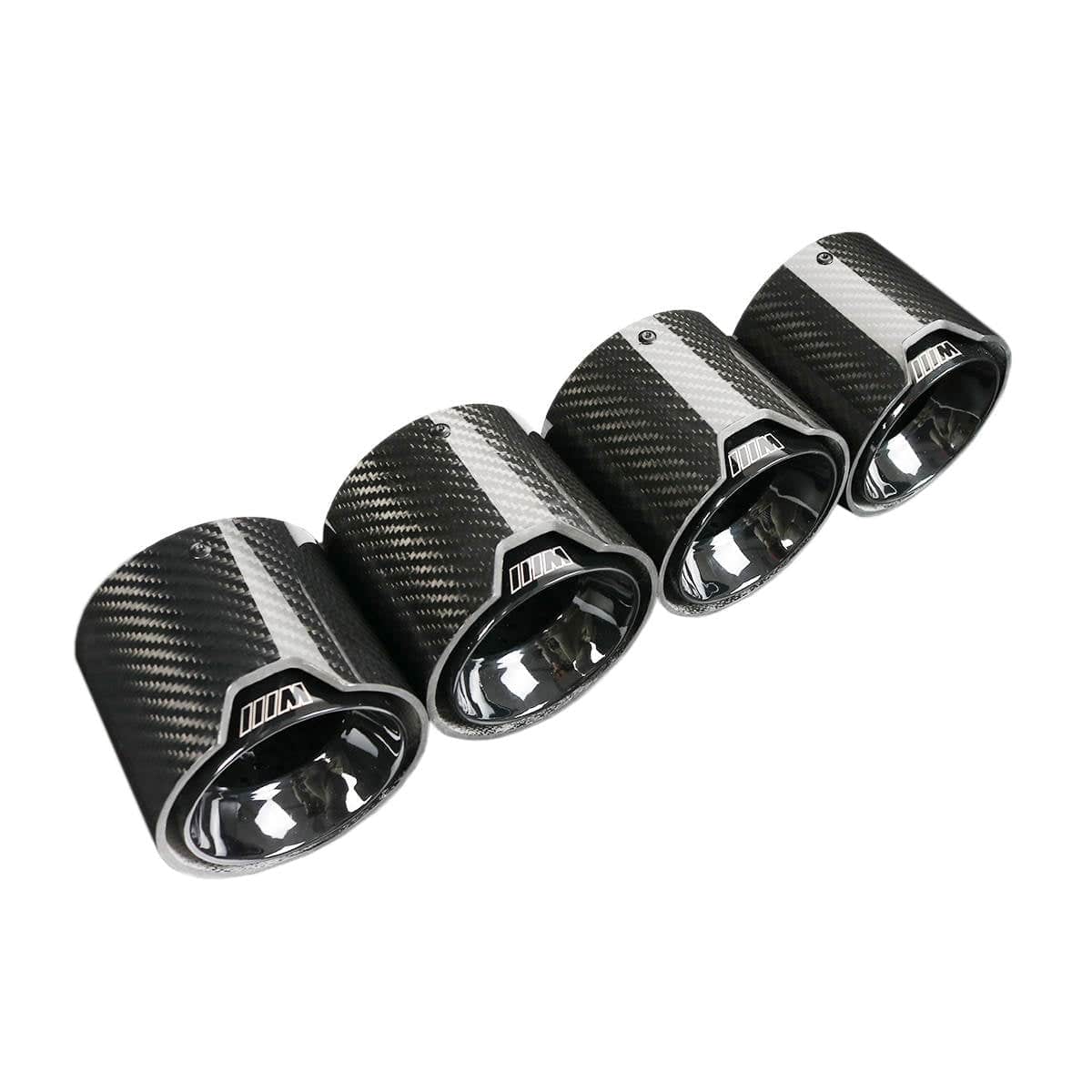 BMW M3/M4 Black M Performance Style Carbon Fibre Exhaust Tips (G80/G81/G82/G83) - Twenty Two Tuning Exhaust Tips