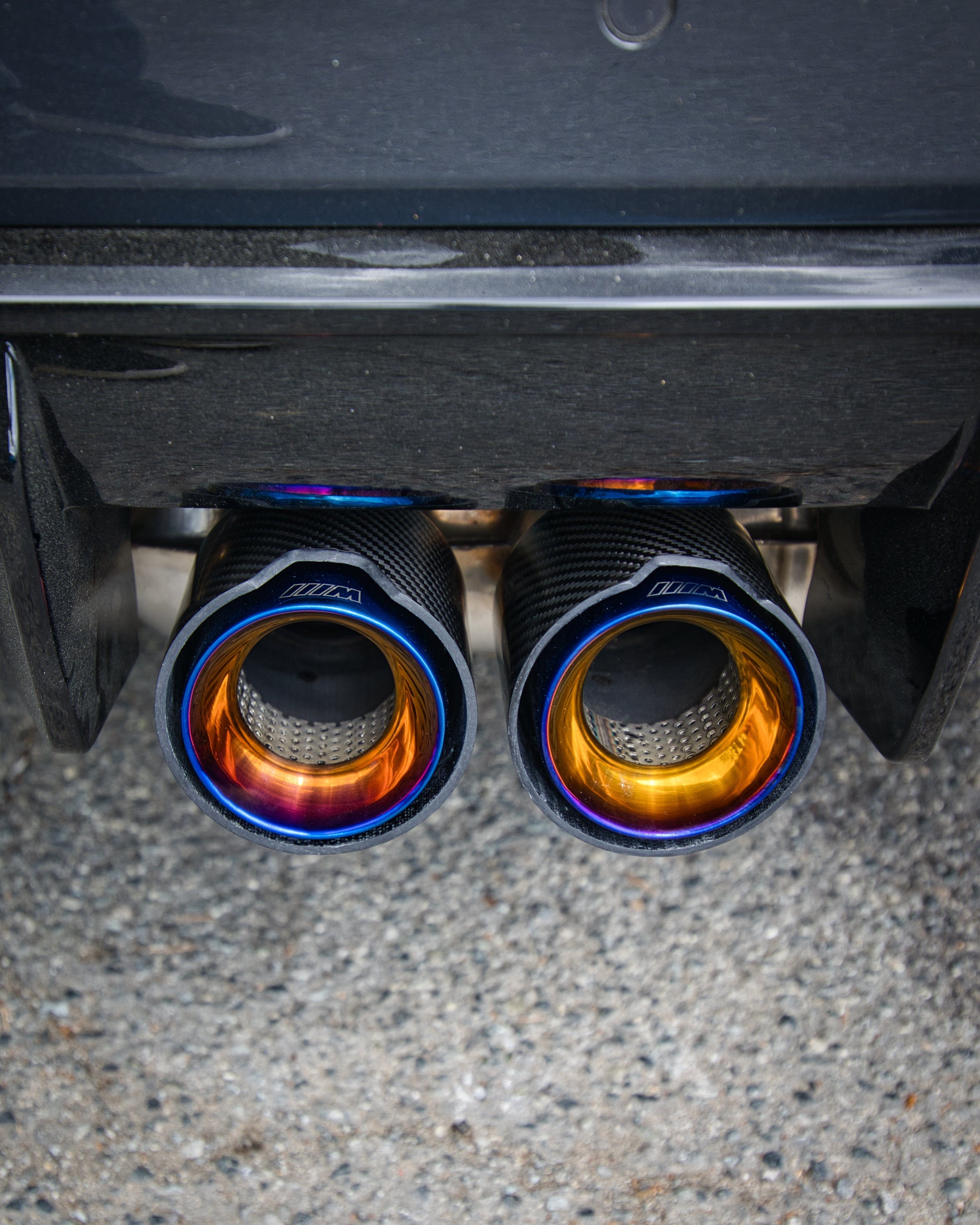 BMW M3/M4 Blue M Performance Style Carbon Fibre Exhaust Tips (G80/G81/G82/G83) - Twenty Two Tuning Exhaust Tips