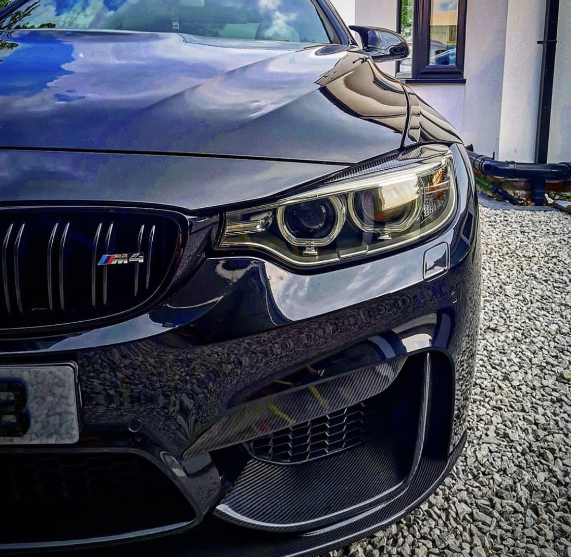 BMW M3/M4 (F80/F82/F83) Carbon Fiber Headlight Covers - Twenty Two Tuning Headight/Headlamp Trims