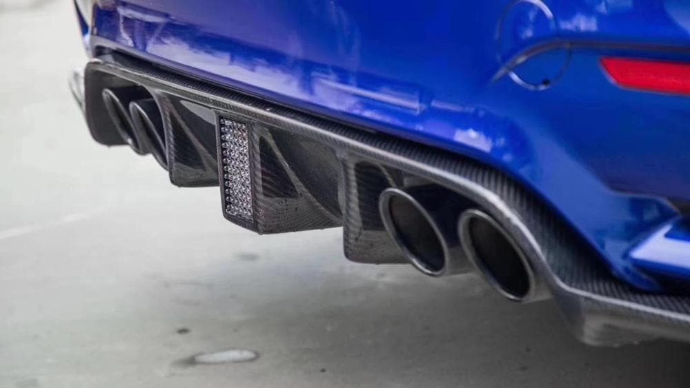 BMW M3/M4 (F80/F82/F83) Kohlenstoff Style Carbon Fibre Rear Diffuser - Twenty Two Tuning Rear Diffuser