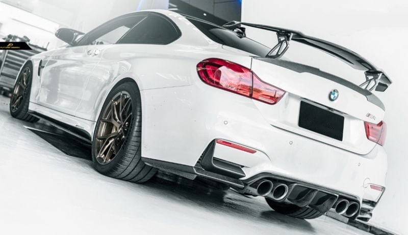 BMW M3/M4 (F80/F82/F83) M Performance Style Carbon Fibre Rear Bumper Canards - Twenty Two Tuning Rear Canards