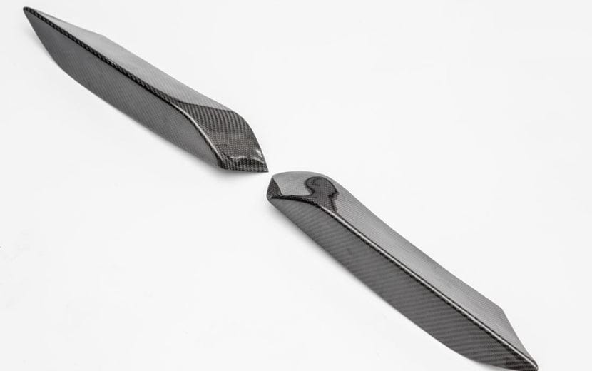 BMW M3/M4 (F80/F82/F83) M Performance Style Carbon Fibre Upper Bumper Trims - Twenty Two Tuning Front Canards/Bumper Inserts