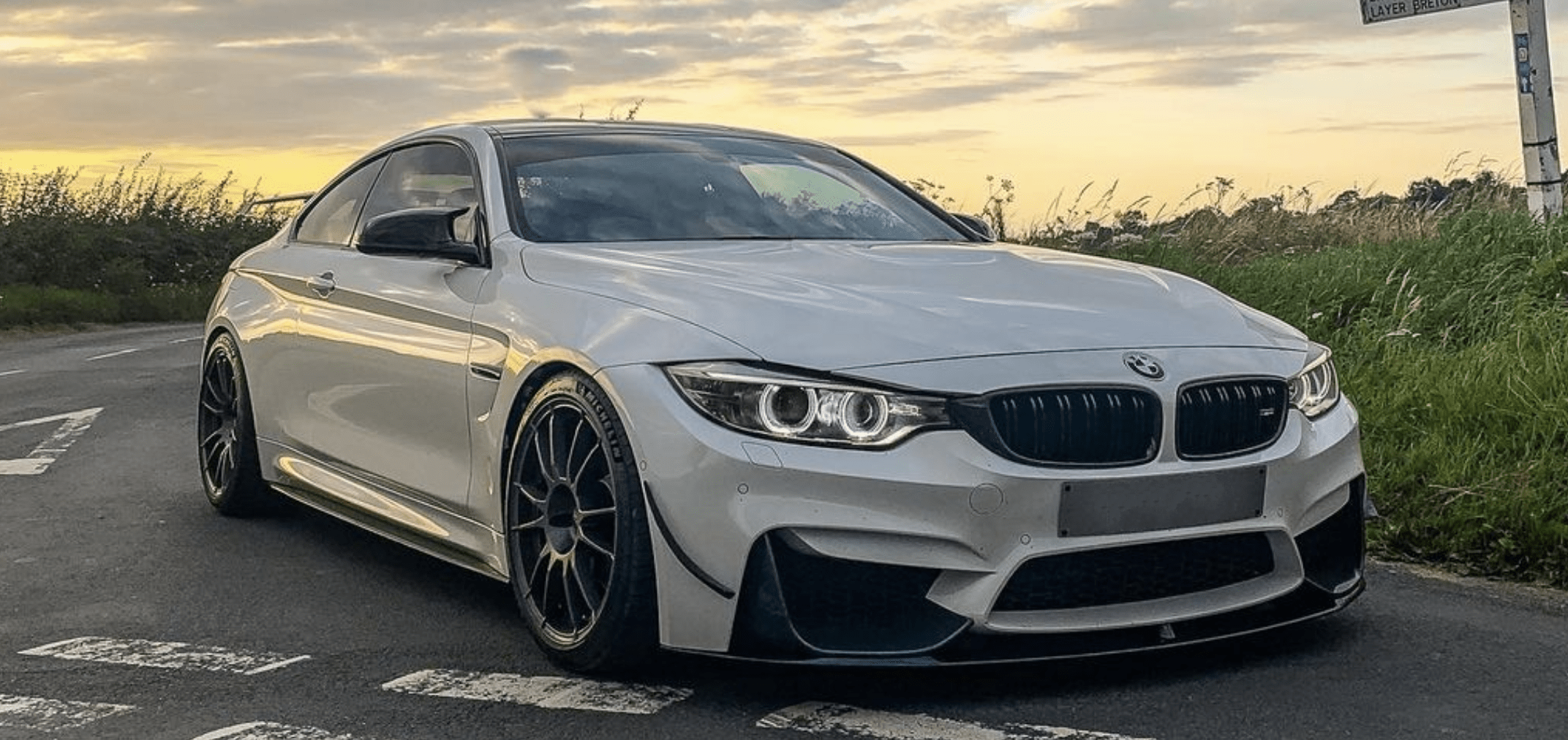 BMW M3/M4 (F80/F82/F83) M Style Carbon Fibre Front Bumper Canards - Twenty Two Tuning Front Canards/Bumper Inserts