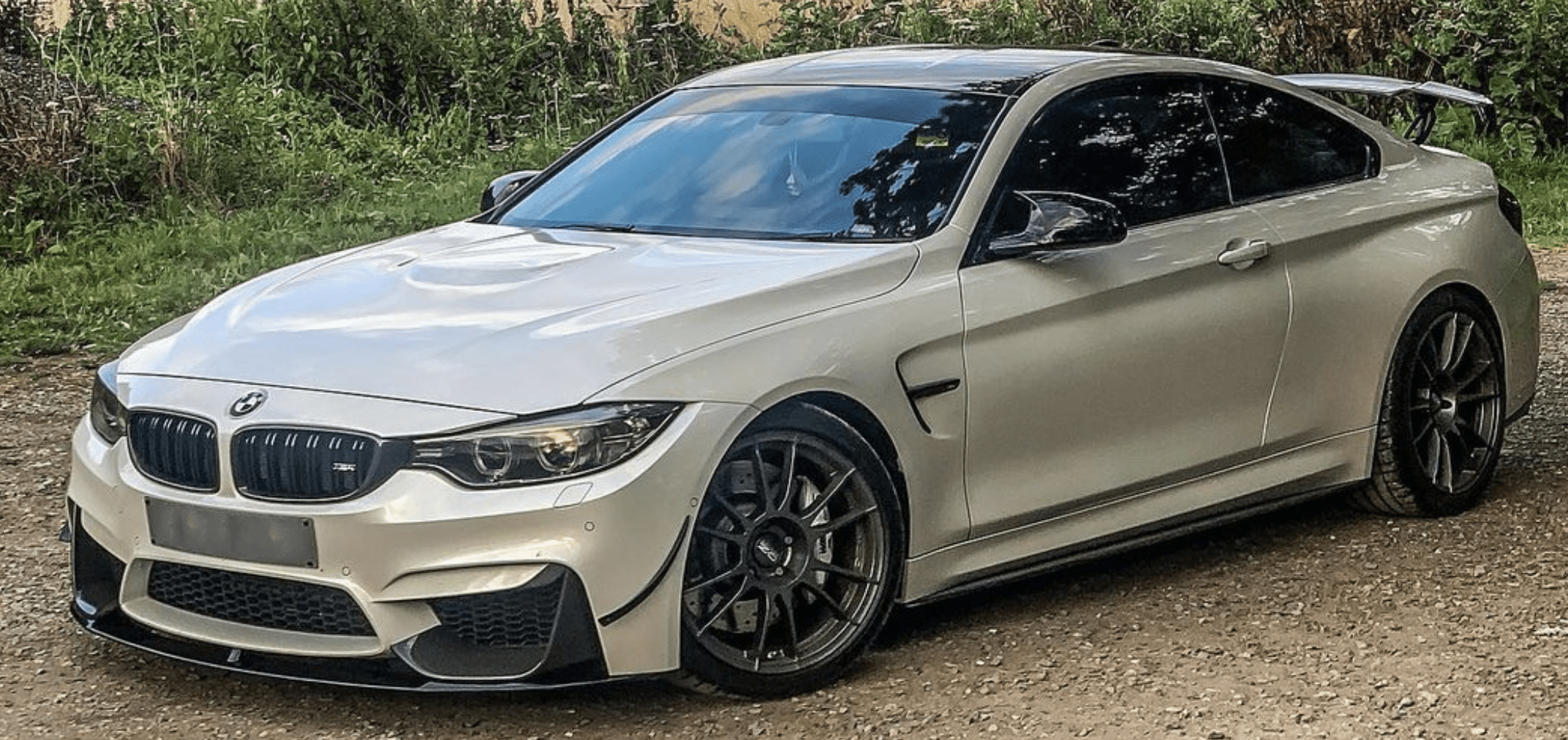 BMW M3/M4 (F80/F82/F83) M Style Carbon Fibre Front Bumper Canards - Twenty Two Tuning Front Canards/Bumper Inserts