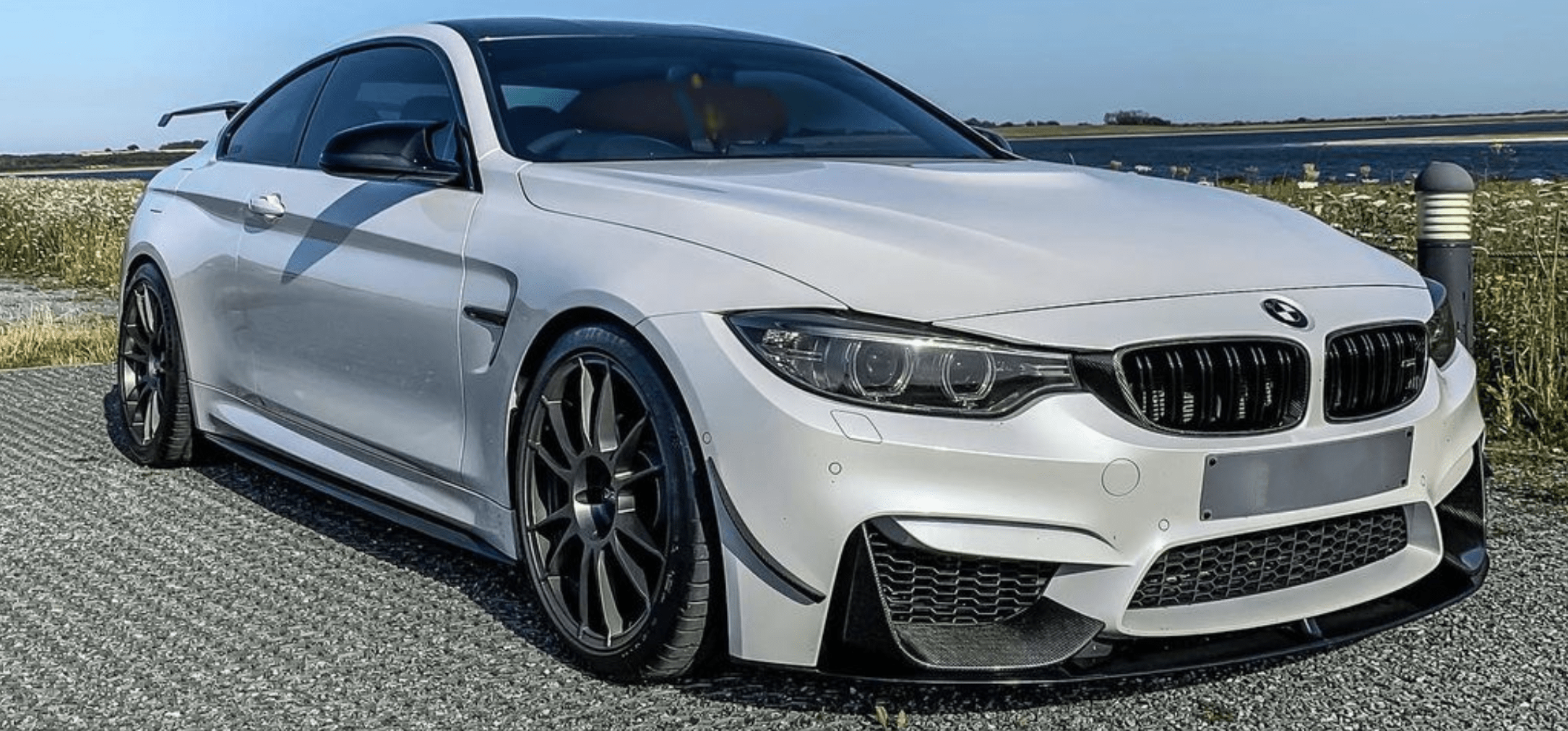 BMW M3/M4 (F80/F82/F83) M Style Carbon Fibre Front Bumper Canards - Twenty Two Tuning Front Canards/Bumper Inserts