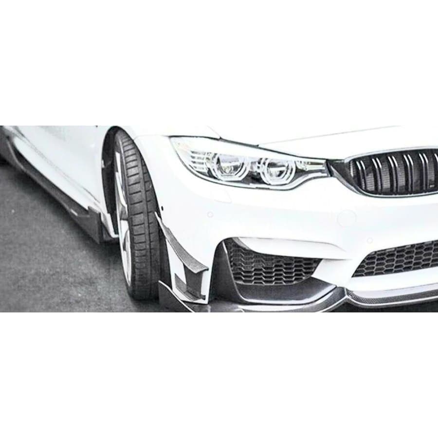 BMW M3/M4 (F80/F82/F83) PSM Style Carbon Fibre Front Canards - Twenty Two Tuning Front Canards/Bumper Inserts