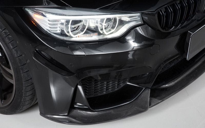 BMW M3/M4 (F80/F82/F83) VARIS Style Carbon Fibre Front Lip Spoiler - Twenty Two Tuning Front Lip