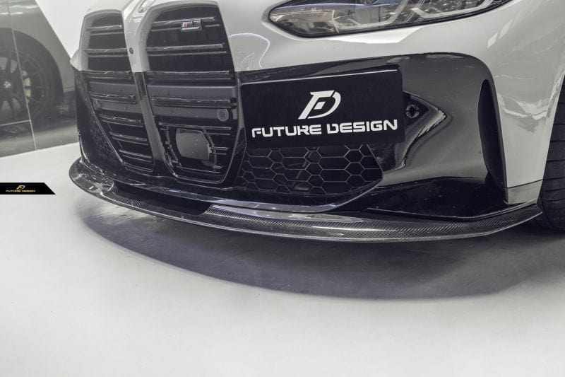 BMW M3/M4 Future Design Carbon Fibre Front Lip Spoiler (G80/G81/G82/G83) - Future Design Front Lip