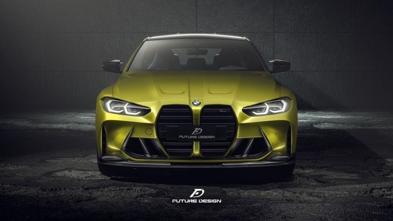 BMW M3/M4 Future Design Carbon Fibre Front Lip Spoiler (G80/G81/G82/G83) - Future Design Front Lip