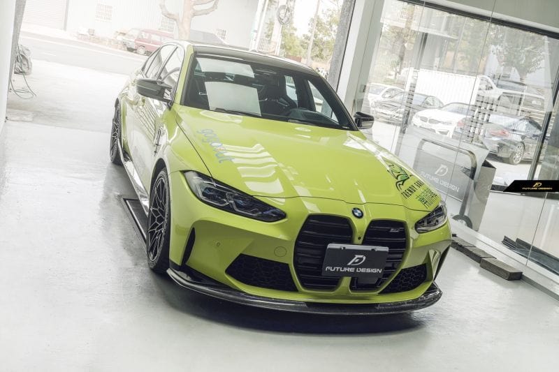 BMW M3/M4 Future Design Carbon Fibre Front Lip Spoiler (G80/G81/G82/G83) - Future Design Front Lip
