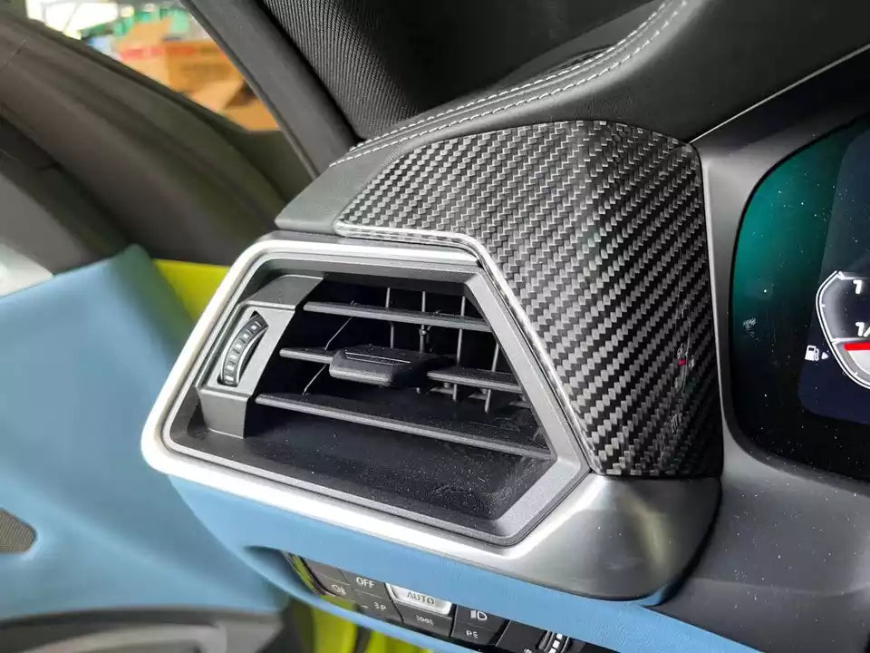 BMW G80/G82/G83 M3/M4 M Performance Style Carbon Fibre Interior Centre Console Trim Overlays - Manufactured from 100% Pre-Preg Carbon fibre to provide a perfect fitment to your new BMW G80/G82/G83 M3/M4 Model. This product will drastically change the look of your M3/M4 Interior. With the M Performance Styling in mind, this product is a must-have addition to any BMW.