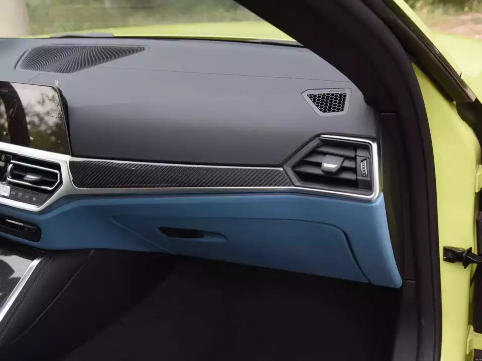 BMW G80/G82/G83 M3/M4 M Performance Style Carbon Fibre Interior Centre Console Trim Overlays - Manufactured from 100% Pre-Preg Carbon fibre to provide a perfect fitment to your new BMW G80/G82/G83 M3/M4 Model. This product will drastically change the look of your M3/M4 Interior. With the M Performance Styling in mind, this product is a must-have addition to any BMW.
