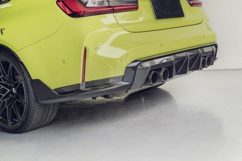 BMW M3/M4 M Performance Style Replacement Carbon Fibre Rear Bumper Trims (G80/G81/G82/G83) - Twenty Two Tuning Rear Canards