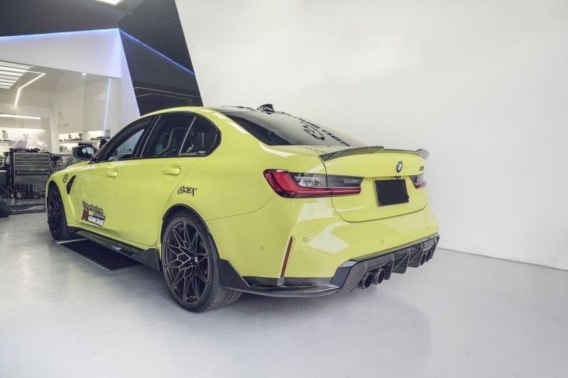 BMW M3/M4 M Performance Style Replacement Carbon Fibre Rear Bumper Trims (G80/G81/G82/G83) - Twenty Two Tuning Rear Canards
