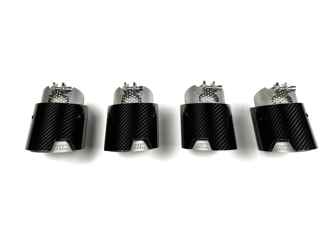 BMW M3/M4 OEM+ M Performance Style Carbon Fibre Exhaust Tips (G80/G81/G82/G83) - Twenty Two Tuning Exhaust Tips